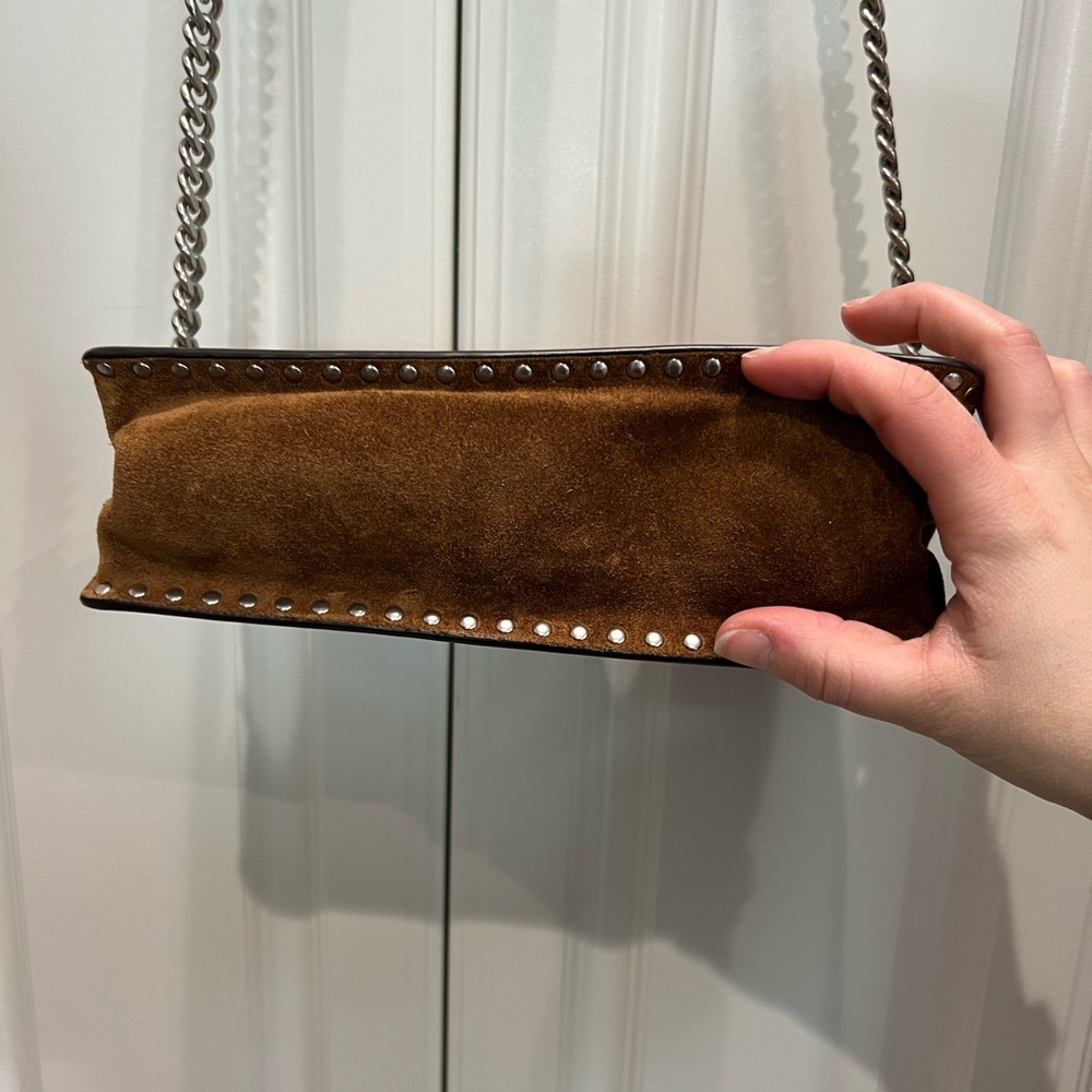 Michael Kors Suede Patchwork Crossbody Purse - Picture 4 of 9